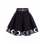 Witch craft mini rok (sexy gothic heks zwart kort steampunk), Maat 38/40 (M), Verzenden, Zwart, Nieuw