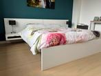 Tweepersoonsbed wit met Auping spiraalbodem, Huis en Inrichting, Ophalen, Gebruikt, Wit, Tweepersoons