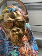 Grappig kleurrijk beeld aap/gorilla met koptelefoon, Huis en Inrichting, Woonaccessoires | Overige, Ophalen