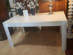 Mooie Witte Hoogglans Tafel., Ophalen, Gebruikt, 50 tot 100 cm, Vijf personen of meer