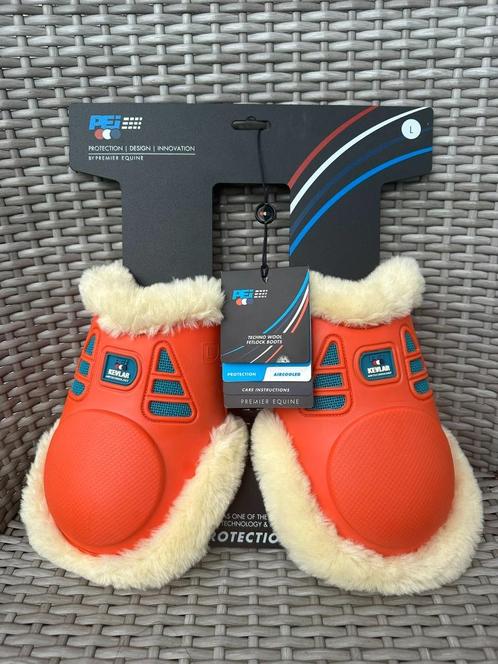 Premier Equine - oranje fetlock boot - large, Dieren en Toebehoren, Paarden en Pony's | Beschermers, Nieuw, Rijden, Springen, Ophalen of Verzenden