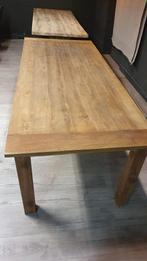 Gerecycled teakhouten eettafel van 240x100cm, Ophalen, 100 tot 150 cm, Teakhout, Vijf personen of meer