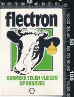 Sticker: Flectron - Oormerk tegen vliegen op rundvee, Ophalen of Verzenden