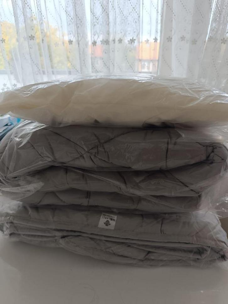 Nieuw! Baby set–100% wol dekbed + kussen + matrasbeschermer, Kinderen en Baby's, Kinderkamer | Beddengoed, Nieuw, Deken of Dekbed