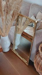 Vintage Spiegel faux bamboo messing 70s, Ophalen, Rechthoekig, Minder dan 50 cm, Minder dan 100 cm