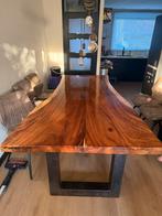 Massieve boomstamtafel, Huis en Inrichting, Ophalen, 100 tot 150 cm, 200 cm of meer, Zo goed als nieuw