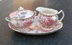 Vintage Roosjes Theeservies - Suikerpot, Melkkan & Schotel, Ophalen