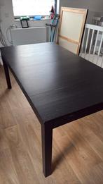 Ikea strandtorp zwartbruine eettafel (uitschuifbaar), Huis en Inrichting, Tafels | Eettafels, Ophalen, 150 tot 200 cm, Zo goed als nieuw