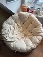 Papasan Stoel - Riet/Stof, Huis en Inrichting, Fauteuils, Ophalen of Verzenden, Gebruikt, Riet of Rotan, 75 tot 100 cm