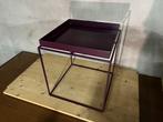 Hay tray bijzettafel met dienblad, Huis en Inrichting, Minder dan 55 cm, Metaal of Aluminium, Vierkant, Ophalen of Verzenden