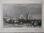 1856 Gravure ingekleurd Scheveningen, Ophalen of Verzenden