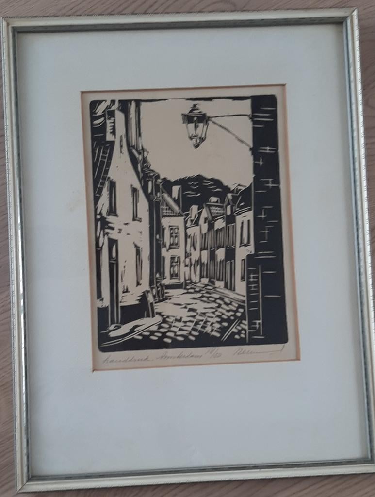 Pentekening Amsterdam, Antiek en Kunst, Ophalen of Verzenden
