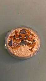 LUNAR III – COLOURED – YEAR OF THE DRAGON – 1 OZ 2024 Zilver, Ophalen of Verzenden, Zilver