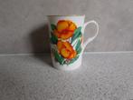 Mok Bone China Viool Oranje Cambridge Garden, Huis en Inrichting, Ophalen of Verzenden, Zo goed als nieuw, Overige stijlen, Kop(pen) en/of Schotel(s)