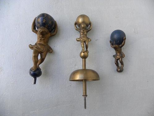 3 atlasfiguren voor klokken, Antiek en Kunst, Antiek | Klokken, Ophalen of Verzenden