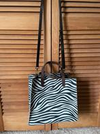 Leren zebra print tas, Bruin, Minder dan 35 cm, Zo goed als nieuw, Minder dan 20 cm