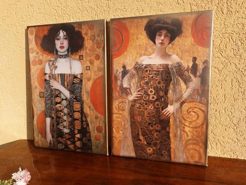 Schilder Gold Belle Epoque, Antiek en Kunst, Kunst | Schilderijen | Klassiek, Ophalen of Verzenden