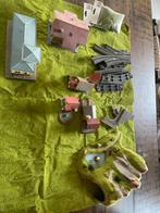 Groot miniatuurtrein set met scenery, Ophalen of Verzenden, Gebruikt, 1:50 of kleiner, Figuur of Figuren