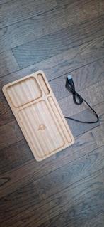 Draadloze oplader, bamboe, als nieuw, Ophalen of Verzenden, Zo goed als nieuw, Apple iPhone