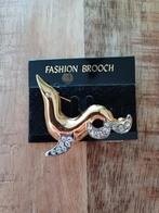 Goudkleurige Zeeleeuw Broche, Overige materialen, Minder dan 4 cm, Ophalen of Verzenden, Zo goed als nieuw