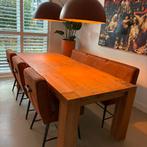 Eethoek (eiken) met 3 stoelen en bank, Huis en Inrichting, Complete eetkamers, Ophalen, Gebruikt