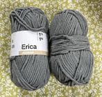 2 bollen Erica garen grijs kleur 80 zeeman, Hobby en Vrije tijd, Ophalen of Verzenden, Zo goed als nieuw, Breien of Haken, Wol of Garen