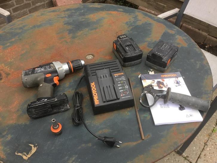 Protool PDC 18-4 TEC schroef- klopboormachine, Doe-het-zelf en Verbouw, Gereedschap | Boormachines, Gebruikt, Boor- en Schroefmachine