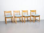 Vintage eetkamerstoelen | nieuwe stoffering | eiken, Huis en Inrichting, Stoelen, Ophalen, Hout, Gebruikt, Bruin