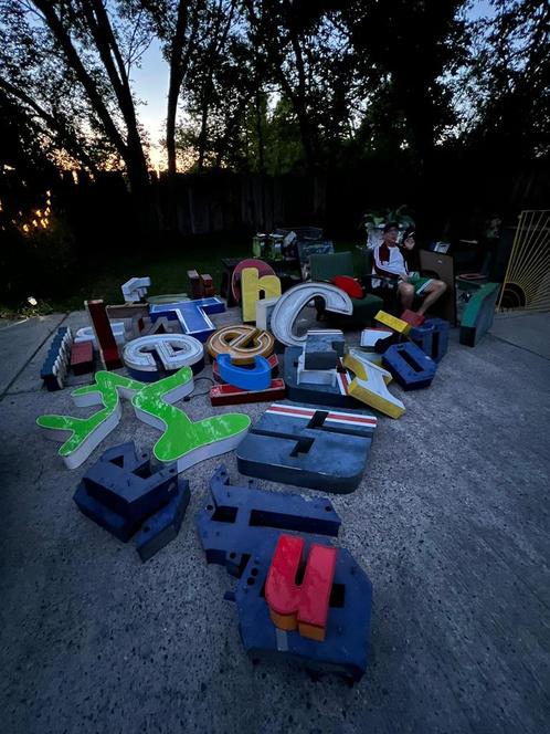 MEGA PARTIJ oude NEON LETTERS, Verzamelen, Retro, Ophalen
