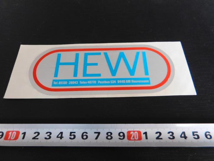 sticker Heerenveen HEWI, Verzamelen, Stickers, Zo goed als nieuw, Ophalen