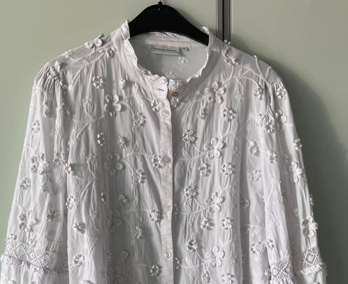 Mooi Fabienne Chapot 42 Leo blouse wit ecru katoen, Kleding | Dames, Blouses en Tunieken, Zo goed als nieuw, Maat 42/44 (L), Wit