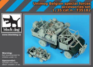D-340,Black Dog 1-35,NO,T35182 ,Unimog Belgian spec. forces  beschikbaar voor biedingen