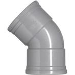 Martens PVC bocht 45 grijs 2x manchet 125 mm - nieuw, Doe-het-zelf en Verbouw, Buizen en Afvoer, Afvoer, Pvc, Nieuw, Ophalen of Verzenden