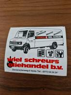 5717 Vintage Wiel Schreurs Oliehandel Sticker, Verzamelen, Ophalen of Verzenden, Gebruikt