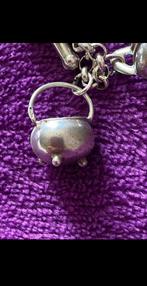 Zilveren bedel hanger antieke waterketel voor bedelarmband, Ophalen of Verzenden, Zilver