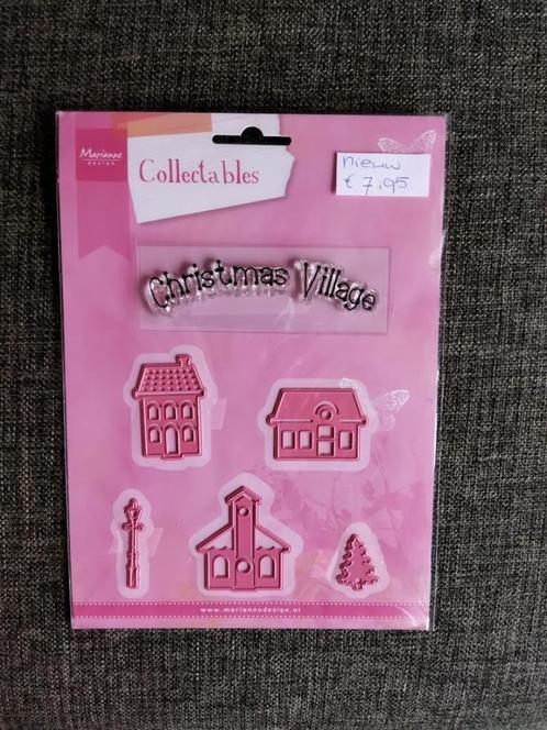 Kerstdorp Collectable MD, snijmal + clearstamp, NIEUW, Hobby en Vrije tijd, Kaarten | Zelf maken, Nieuw, Pons of Mal, Kerst, Ophalen of Verzenden