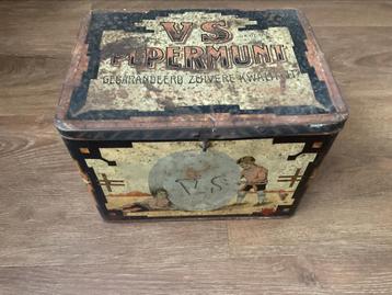 VS  van slooten pepermunt antiek jugendstil art deco blik, beschikbaar voor biedingen