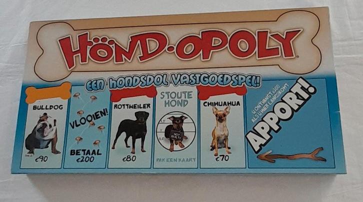 Hond-opoly Bordspel, Hobby en Vrije tijd, Gezelschapsspellen | Bordspellen, Gebruikt, Drie of vier spelers, Vijf spelers of meer