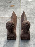 Antieke haardbokken met gezichtjes, Antiek en Kunst, Ophalen