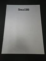 Brochure Simca 1100 1970, Ophalen of Verzenden, Zo goed als nieuw, Overige merken