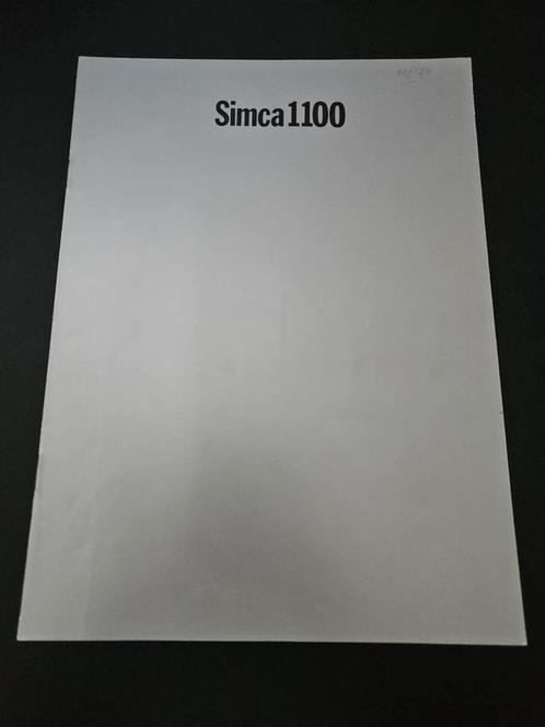 Brochure Simca 1100 1970, Boeken, Auto's | Folders en Tijdschriften, Zo goed als nieuw, Overige merken, Ophalen of Verzenden