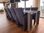 Grijze stoffen eetkamerstoelen - 8 stuks, Ophalen, Gebruikt, Vijf, Zes of meer stoelen, Stof