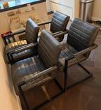 GRATIS Eetkamer stoelen industrieel, Huis en Inrichting, Stoelen, Ophalen, Metaal, Gebruikt, Vier