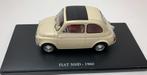 Atlas 1:24 Fiat 500 D beige 1960, vitrine kap kan beschadig, Nieuw, Overige merken, Ophalen of Verzenden, Auto