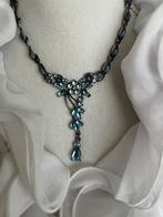 Sierlijke ketting.., Sieraden, Tassen en Uiterlijk, Broches, Verzenden, Zo goed als nieuw, Blauw, Overige materialen