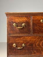 Engelse ladekast 18e eeuw eiken, Huis en Inrichting, Kasten | Ladekasten, Ophalen, Eikenhout, 50 tot 100 cm, Zo goed als nieuw