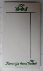 Grolsch Orderblokje/oberblokje, Verzamelen, Ophalen of Verzenden, Nieuw, Reclamebord, Plaat of Schild, Grolsch