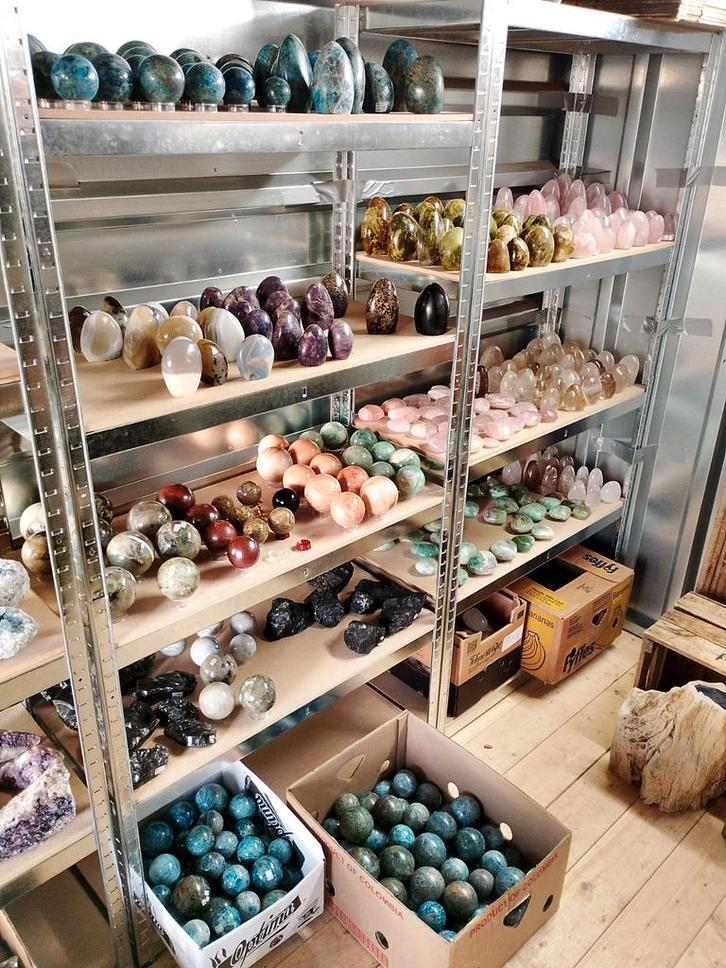 Verzameling edelstenen en mineralen, Huis en Inrichting, Woonaccessoires | Etagères, Ophalen of Verzenden