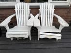 Witte tuinstoelen, Tuin en Terras, Ophalen of Verzenden, Gebruikt, Hout