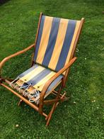 Vintage inklapbare strandstoel, Ophalen, Gebruikt, Hout, Inklapbaar